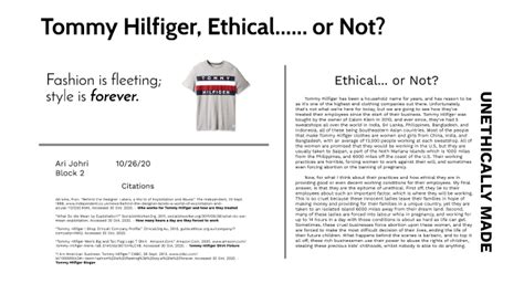 is tommy hilfiger ethical|tommy hilfiger ethical issues.